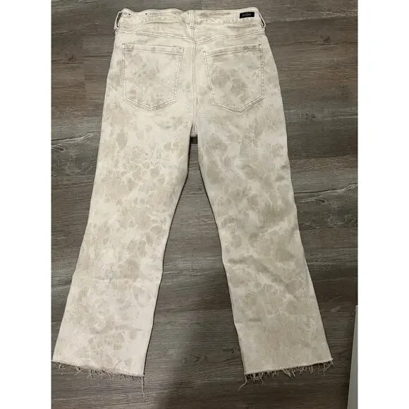 Liverpool Los Angeles Hannah Crop Flare Jeans W/ Cut Hem Size 10 - Picture 2 of 5